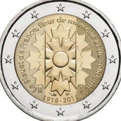 Tradera 2018 Frankrike 2 euro, 100-årsjubileum - Slutet på första världskriget^ Euromynt & Sedlar