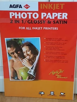 Tradera 8 förpackningar fotopapper 2in1 glossy & satin 195g^ Fotoframkallning & Mörkrum