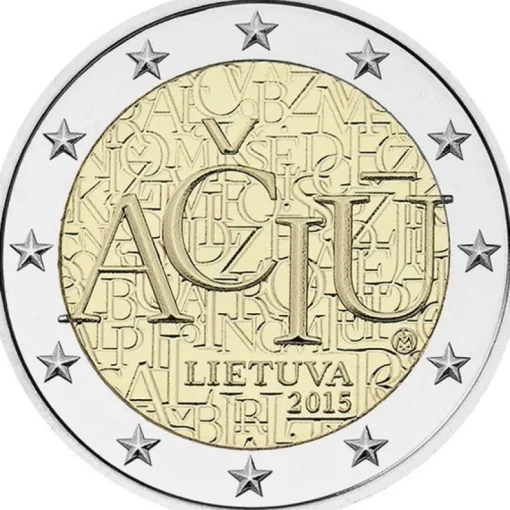 Tradera 2015 Litauen, litauiska^ Euromynt & Sedlar