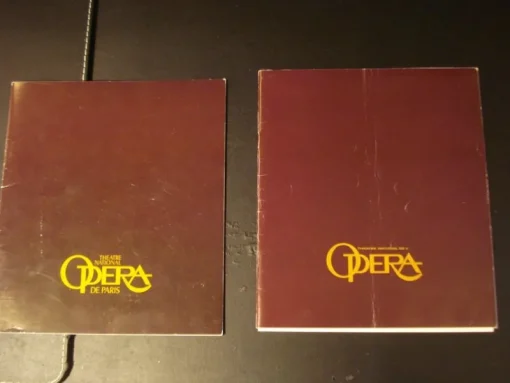 Tradera Musikmemorabilia<2 program från Paris-operan La Cenerentola 1977 och Nabucco 1979