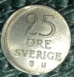 Tradera 25 öre 1964 felslagen^ Svenska Mynt