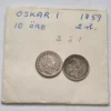 Tradera 10 Öre 1859 Oscar I - 2st - Från Samlare^ Svenska Mynt