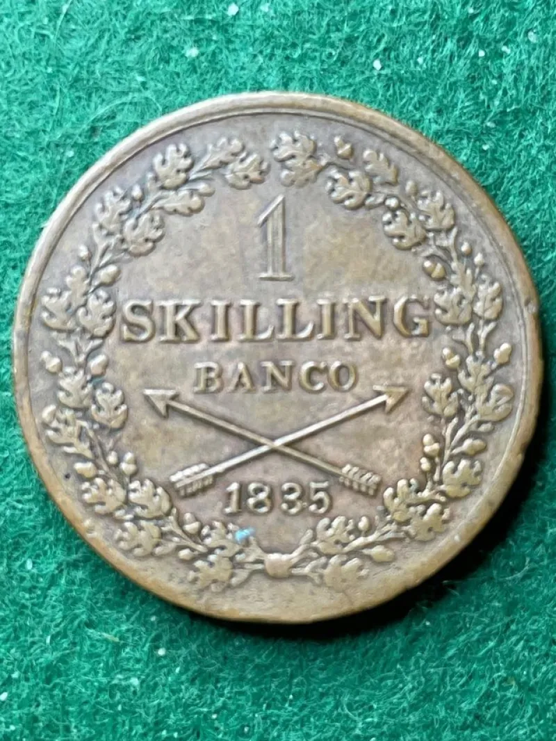 Tradera 1 Skilling Banco^ Svenska Mynt