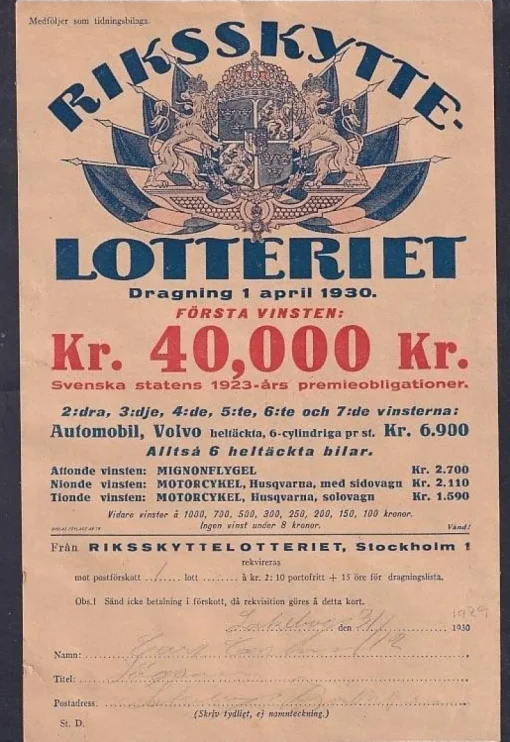 Tradera Lotter & Lottsedlar<3 st