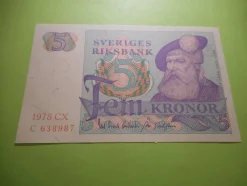 Tradera 1 ST 5 KR SEDEL FRÅN 1978.^ Sedlar
