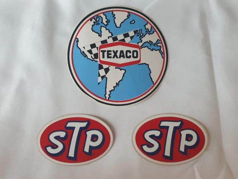 Tradera Klistermärken & Stickers<3 st. Klistermärke STP Texaco