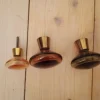 Tradera 3 st knoppar i glas, Verrina Sweden, 50-tal, retro, knopp, grön rosa brun> Beslag & Reservdelar