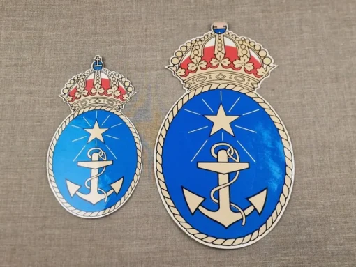 Tradera 2 st MARINA KLISTERMÄRKEN med ANKARE^ Båt- & Fartygsmemorabilia