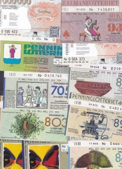 Tradera Lotter & Lottsedlar<10 st penninglotter (1 dubblett) + en Bellmanlott