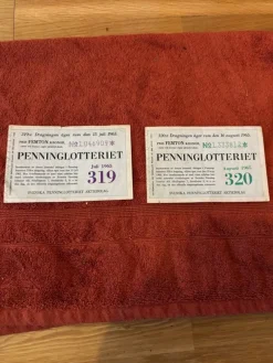 Tradera Lotter & Lottsedlar<2 st penninglotter från 1965