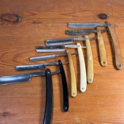 Tradera Rakning<7 ST RAKKNIVAR Solingen, Eskilstuna Crown Best Silver Steel Kniv Razor Knife