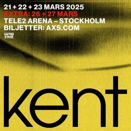 Tradera 2 Ståplatsbiljetter - Kent, onsdag 26 mars 2025 (OBS säljer 2 biljetter till)> Konserter