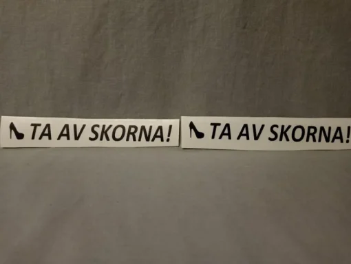 Tradera Klistermärken & Stickers<2 stycken dekaler med texten