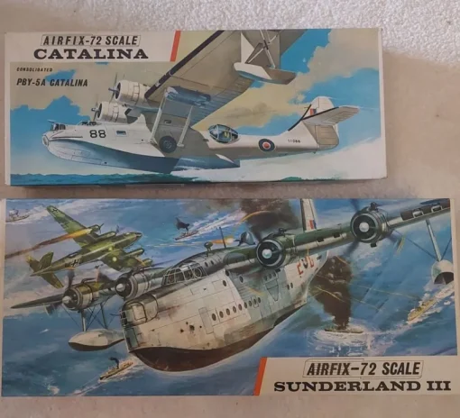 Tradera 2 Vintage Airfix Flygplansmodeller^ Plastbyggsatser
