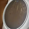 Tradera Smink<60 x 80 cm 24W oval väggmonterad badrumsspegel med LED-bakgrundsbelysning