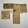 Tradera Musikmemorabilia<AC/DC konsertbiljett och tidningsurklipp - 11 oktober 1978 - Biljett