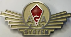 Tradera Skyltar<AGA Baltic System, metallskylt med skruvfäste