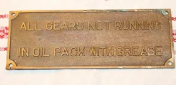 Tradera Skyltar<ALL GEARS NOT RUNNING IN OIL PACK WITH GREASE.