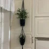 Tradera Krukor & Odlingssystem<Ampel, plant’s hanger , handmade, macramé svart (13-15 cm)