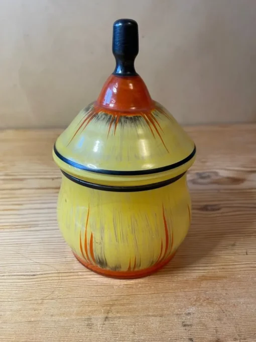 Tradera Antik bonbonjär handmålad jugend> Glas