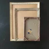 Tradera Antika, 3 Ramar, Fotoram, Kupat Glas, Mässing/Guld, Jugend, Vintage^ Ramar
