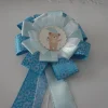 Tradera Baby Shower Rosett i blått satin band> Bröllopsaccessoarer
