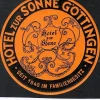Tradera Kuriosa<Bagageetikett hotel zur Sonne, Göttingen Tyskland hotell