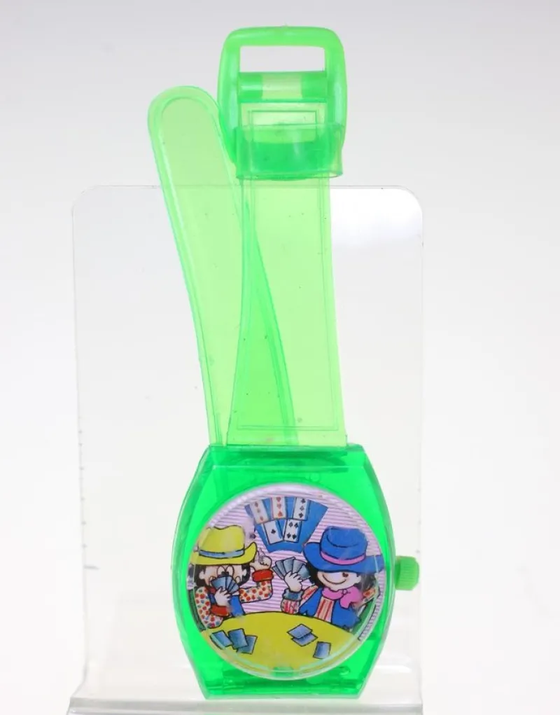 Tradera Övriga Samlarleksaker<Bandai poker watch-vintage children's collectible toy watch circa 1980s-18g