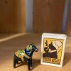 Tradera Blå liten dalahäst 4,5 cm hög^ Dalahästar
