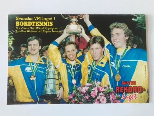 Tradera Bordtennis & Pingis<Bordtennisbilder - Svenska VM-laget i Buster