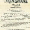 Tradera Fraktsedlar & Fakturor<Brandförsäkringshandlingar från Brand- & Lifförsäkrings Aktiebolaget Skåne 1928