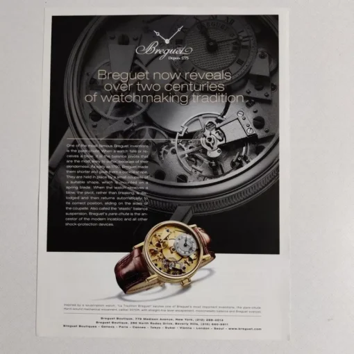 Tradera Breguet pare-chute annons från 2009^ Övrigt Klockrelaterat