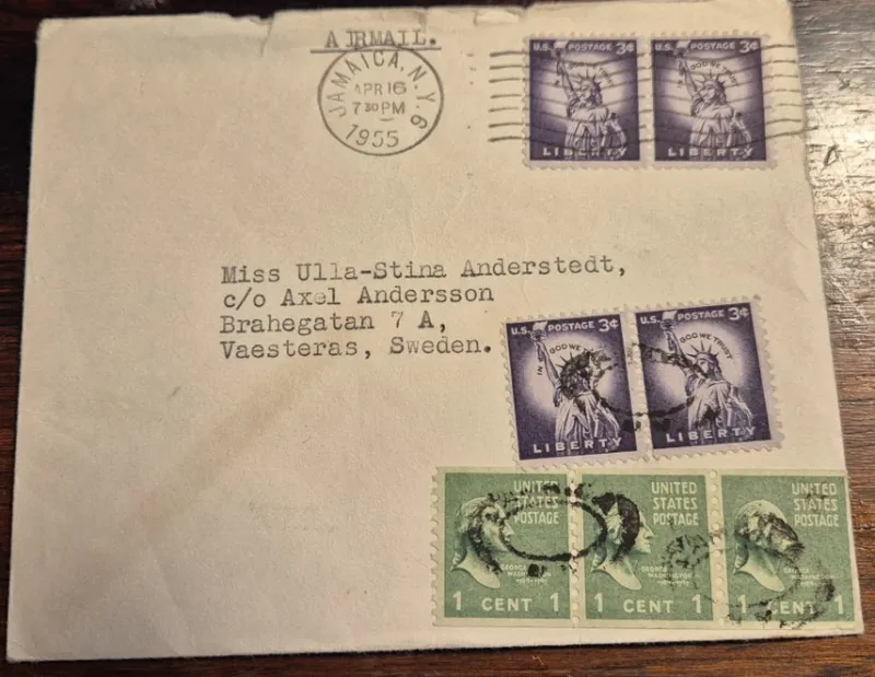 Tradera Övrigt<Brev stämplat på Jamaica 16 april 1955