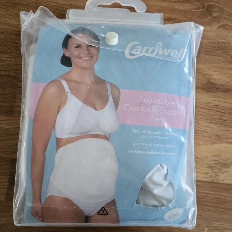 Tradera Carriwell vit övermagstödsbälte, storlek L/XL^ Mammakläder