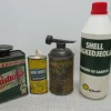 Tradera Castrollo cylinderolja - Oljekanna Alfa - Laval,Kant-Rust Lubricant, Shell sågke^ Bensinia