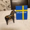 Tradera Dalahäst i svart med guldmönster - Ny i originalförpackning^ Dalahästar