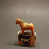 Tradera Dalahäst MINI KARL HVIT 1940 PÄRLA!^ Dalahästar