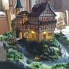 Tradera Detaljerad Modell av Medeltida Slott med Belysning HO^ Skalamodeller