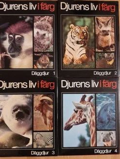 Tradera Djurens liv i färg 4st (bok 1-4)> Naturalia