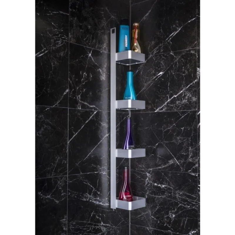 Tradera Duschhylla _Listen_ i färgen silver.> Badrum