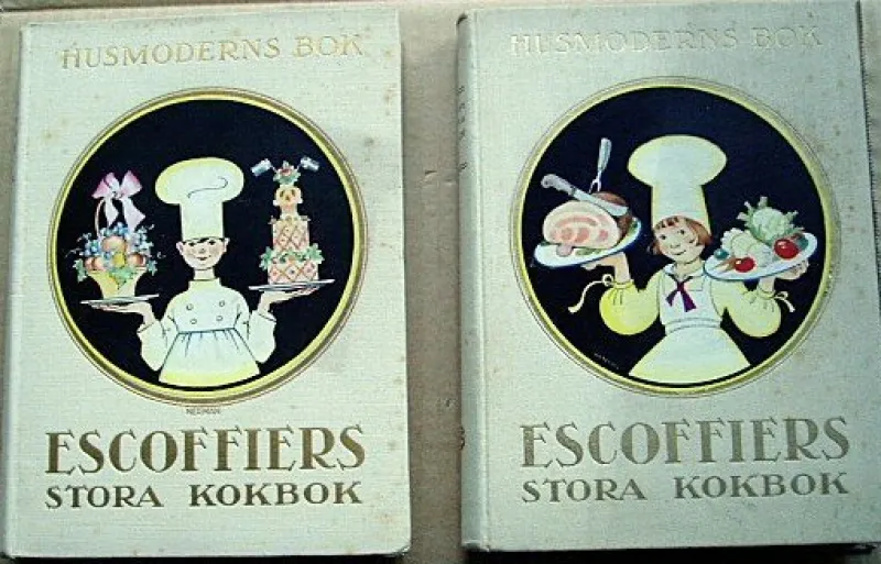 Tradera Escoffiers Stora Kokbok Del 1 1927 Del 2 1928> Hem & Hushåll