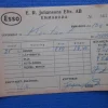 Tradera ESSO Kontantkvitto Emmaboda 1958^ Bensinia