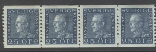 Tradera F183a A1-ppr, postfriskt 4-strip, F 1800 kr^ Sverige