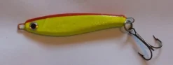 Tradera Fiske<Fiskedrag Pilk Gul med röd rygg och ögon 8,2 cm lång