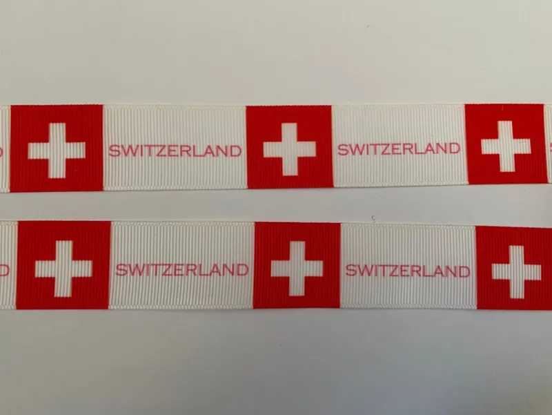 Tradera FLAGGA SCHWEIZ på 1,5 M DEKORBAND till HUNDHALSBAND NAPPBAND NYCKELBAND^ Sömnad & Stickning
