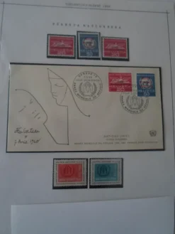 Tradera FN United nations 5 postfrisk och FDC med vinjett 1960 Världsflyktingåret^ Övriga Världen