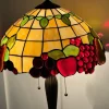 Tradera Gigantisk vintage tiffanylampa bordslampa lampa> Antikviteter