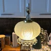 Tradera Glas lampa frostat glas/ äldre/tak/ fönster> Antikviteter