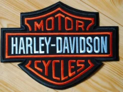 Tradera Reklamprylar<Harley Davidson ( Stort Ryggmärke ) 20 x 26 cm Tygmärke