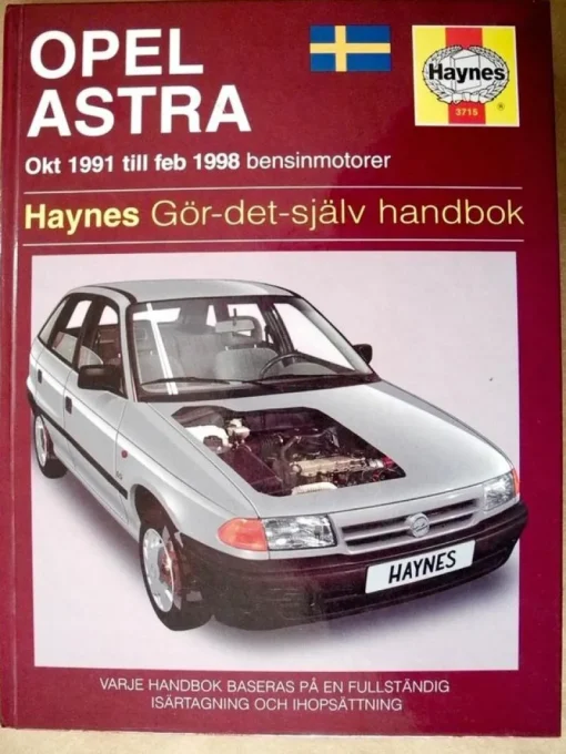 Tradera HAYNES 3715 OPEL ASTRA 1991 till 1998 bensinmotorer 2000^ Service & Reparation